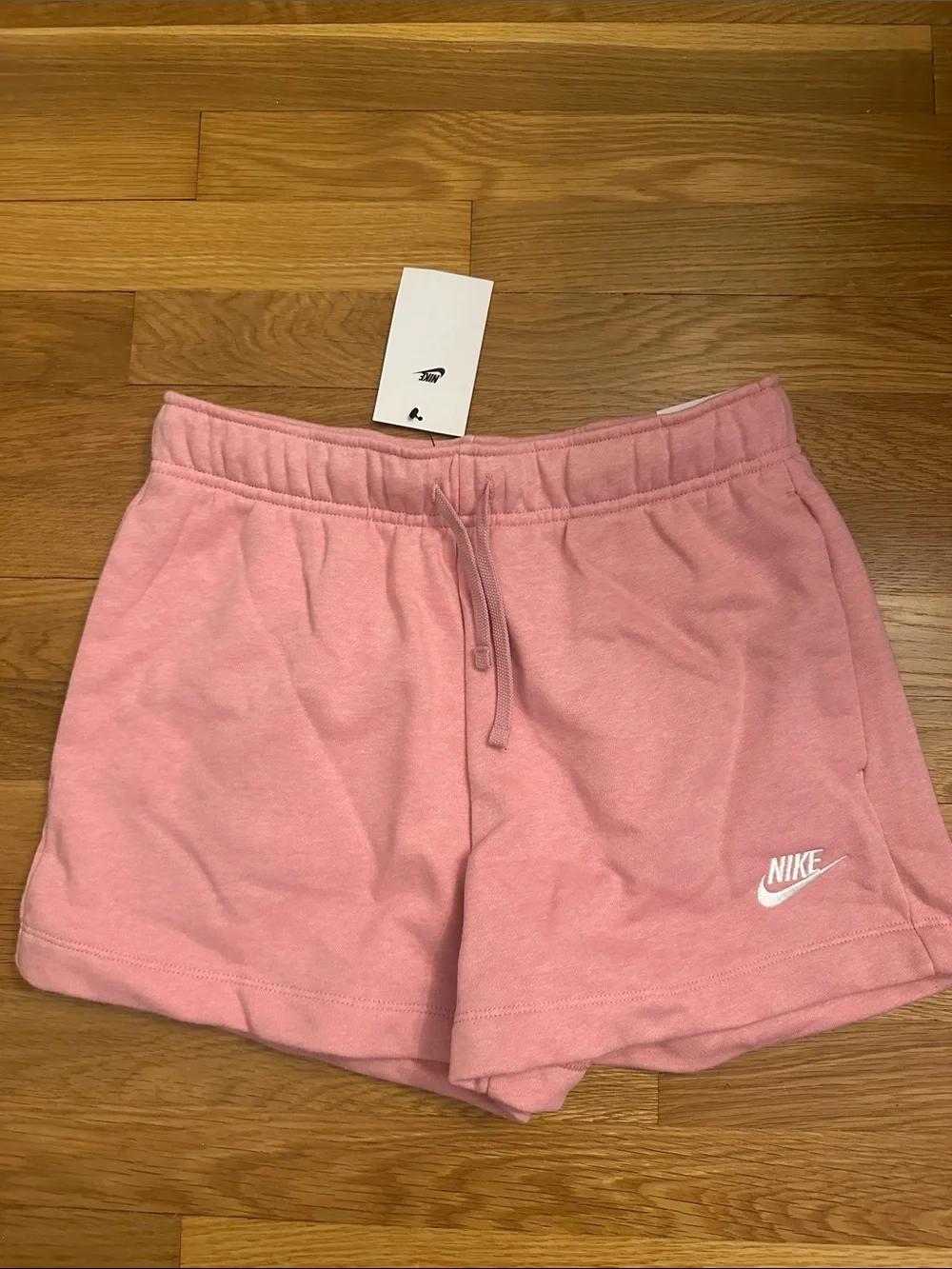 Nike Women's Light Pink Athletic Fleece Shorts - Picture 1 of 4